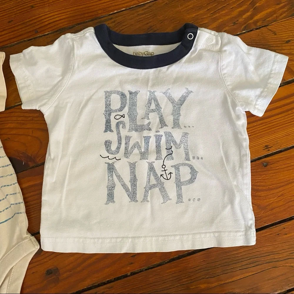 Gap Bundle Summer Onesie & Shirt Size 6-12 Months